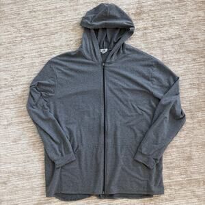 ONE BONE Men's 3X Gray Zip Up Light Weight Hoodie Stretch Casual Athletic